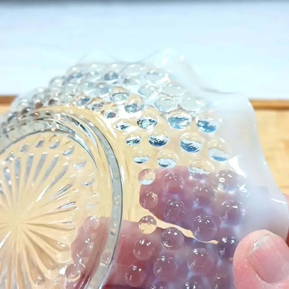 Anchor Hocking Opalescent Moonstone Hobnail Bowl 6 Inch